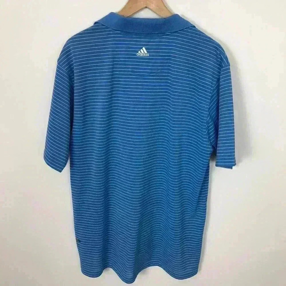 Adidas ClimaLite Short Sleeve Polo M Stripes Shirt - Picture 4 of 6